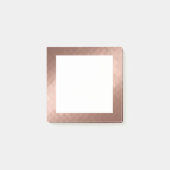 Roze goud metallic effect geometrisch chique ontwe post-it® notes (Voorkant)