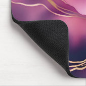 Roze Goud Metallic Marmeren Steen Muismat (Hoek)