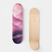 Roze Goud Metallic Marmeren Steen Persoonlijk Skateboard (Voorkant)