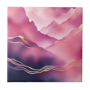 Roze Goud Metallic Marmeren Steen Tegeltje