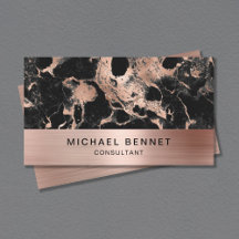 Roze Goud Metallic Zwarte Marmer Consultant