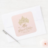 Roze Goud Mis Quince Anos Sticker (Envelop)