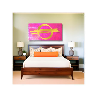 Roze Goud Moderne Abstract Gestrekte Canvasprint Canvas Afdruk