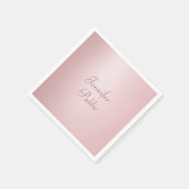Roze Goud Moderne Elegante Handgeschreven Script Servet (Hoek)