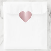 Roze Goud Moderne Elegante Lege Trendy Sjabloon Hart Sticker (Tas)