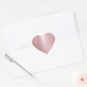 Roze Goud Moderne Elegante Lege Trendy Sjabloon Hart Sticker (Envelop)