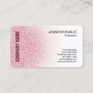 Roze Goud Moderne Elegante Minimalistische Sjabloo Visitekaartje