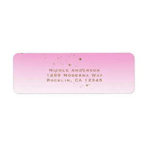 Roze & Goud Moderne Glam BRUIDSSCHONER Elegant Etiket