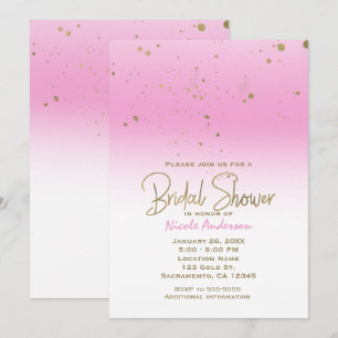 Roze & Goud Moderne Glam BRUIDSSCHONER Elegant Kaart
