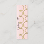 Roze & Goud Moderne Glam Elegante Cirkels Mini Visitekaartje (Voorkant)