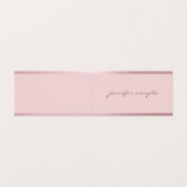 Roze Goud Moderne Handgeschreven Script Naam Elega Visitekaartje (Buitenkant ongevouwen)