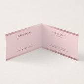 Roze Goud Moderne Handgeschreven Script Naam Elega Visitekaartje (Binnen)