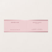 Roze Goud Moderne Handgeschreven Script Naam Elega Visitekaartje (Binnenkant ongevouwen)