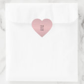 Roze Goud Moderne Trendy Aangepaste Voeg Uw Tekst Hart Sticker (Tas)