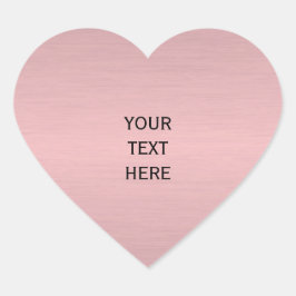Roze Goud Moderne Trendy Aangepaste Voeg Uw Tekst Hart Sticker