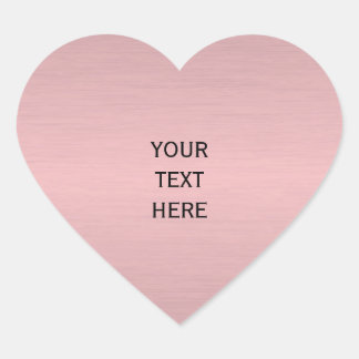 Roze Goud Moderne Trendy Aangepaste Voeg Uw Tekst Hart Sticker
