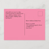 Roze Goud Moderne Trouw-RSvp met Menu (Achterkant)