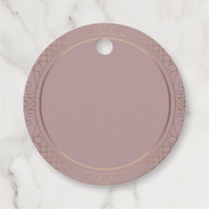 Roze Goud Modieus Lege Sjabloon Voeg Uw Tekst Toe Bedankjes Labels
