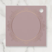 Roze Goud Modieuze Aangepaste Lege Sjabloon Bedankjes Labels (Achterkant)