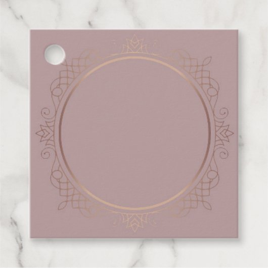 Roze Goud Modieuze Aangepaste Lege Sjabloon Bedankjes Labels (Voorkant)
