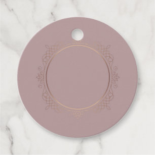 Roze Goud Modieuze Lege Sjabloon Elegant Bedankjes Labels