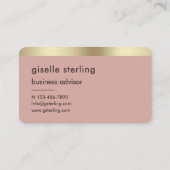 Roze Goud Monogram  Visitekaartje (Achterkant)