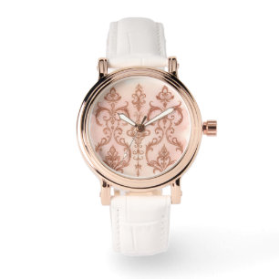 Roze Goud Mozaïek, Klassiek, Dames eWatch Horloge