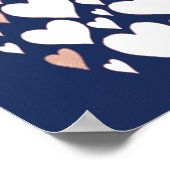 Roze Goud Navy 40e Verjaardagscadeau - 40 Redenen Poster (Hoek)