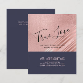 Roze Goud Navy Blauwe Glitters Glanzende Uitvoerin