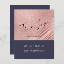 Roze Goud Navy Blauwe Glitters Glanzende Uitvoerin