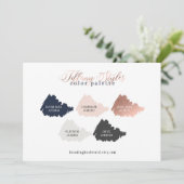 Roze Goud Navyblauw &  Roze Kleurenschema Kaart (Staand voorkant)