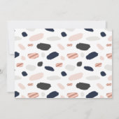 Roze Goud Navyblauw &  Roze Kleurenschema Kaart (Achterkant)