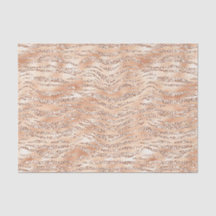 Roze Goud Nep Glitter Zebra Strepen Tissuepapier