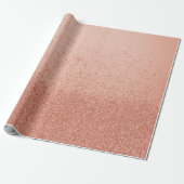 Roze Goud Nep Glitters  Cadeaupapier (Uitgerold)