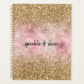 Roze Goud Nep Glitters Planner (Voorkant)