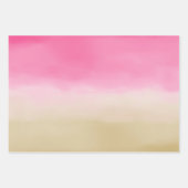 Roze Goud Ombre Waterverf Inpakpapier Vel (Voorkant)
