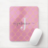 Roze goud op maat muismat (Met muis)