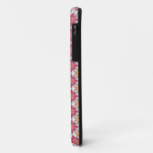 Roze + goud op White Pattern iPhone 5 Hoesje (Achterkant/links)