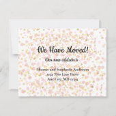 Roze Goud Overlay Verhuisberichtkaart (Voorkant)