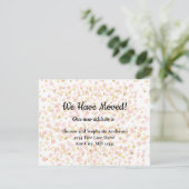 Roze Goud Overlay Verhuisberichtkaart (Staand voorkant)