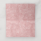 Roze Goud Paarse Hulst Glitter Gereserveerde Kerst Plaatskaartje (Binnenkant ongevouwen)