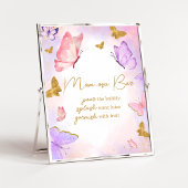 Roze Goud Paarse Vlinder Baby shower Moeder Osa Ba Poster