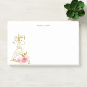Roze Goud Parisiaanse Chic Monogram Post-it® Notes (Kantoor)