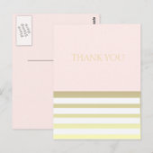 Roze & Goud Persoonlijk voor Zaken Dank u Briefkaart (Voorkant / Achterkant)