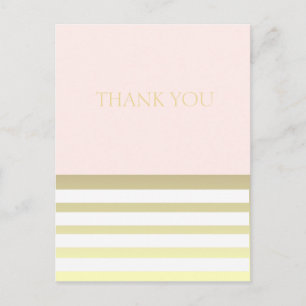 Roze & Goud Persoonlijk voor Zaken Dank u Briefkaart