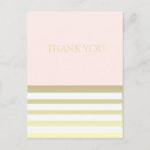 Roze & Goud Persoonlijk voor Zaken Dank u Briefkaart (Voorkant)