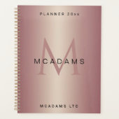 Roze Goud Persoonlijke Zakelijke Planner (Voorkant)