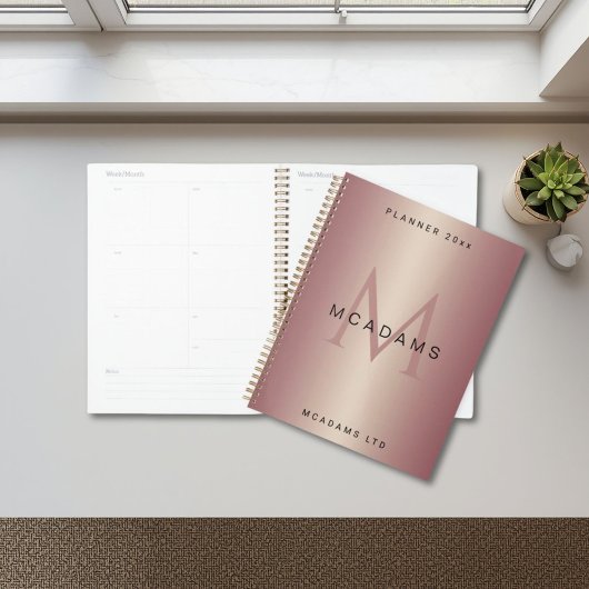 Roze Goud Persoonlijke Zakelijke Planner