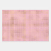 Roze Goud Plaid Modern Feestelijk Inpakpapier Vel (Voorkant 2)