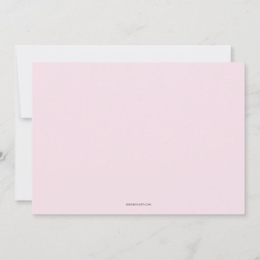 Roze Goud Polkadot Baby shower Dank u Kaart (Achterkant)